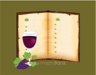 Menu and wine glass 이미지 (96043996) - 게티이미지뱅크 Menu and wine glass