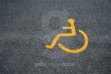 Yellow Sign For Disabled Parking 이미지 (99203541) - 게티이미지뱅크 Yellow Sign For Disabled Parking