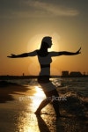 Sunset Tai-Chi on a beach 이미지 (89502835) - 게티이미지뱅크 Sunset Tai-Chi on a beach