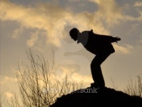 Men in black on the hill 이미지 (91050652) - 게티이미지뱅크 Men in black on the hill