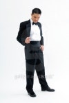Groom opening jacket of tuxedo and looking down 이미지 (128947565) - 게티이미지뱅크 Groom opening jacket of tuxedo and... 