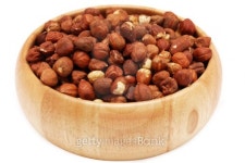 Hazelnuts in wooden dish 이미지 (148229516) - 게티이미지뱅크 Hazelnuts in wooden dish