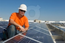 Electrical Engineer Among Solar Panels at Solar Power Plant 이미지 (103579812) - 게티이미지뱅크 Electrical Engineer Among... 