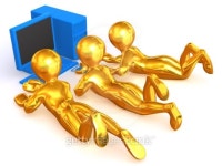 Three mens with PC 이미지 (99925471) - 게티이미지뱅크 Three mens with PC