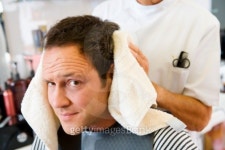 Barber caring for mans hair 이미지 (80375097) - 게티이미지뱅크 Barber caring for mans hair