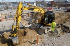 bulldozer and workers 이미지 (145928527) - 게티이미지뱅크 bulldozer and workers