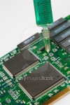 Glass syringe and circuit board 이미지 (90149857) - 게티이미지뱅크 Glass syringe and circuit board