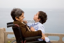 Grandmother and son playing outdoor 이미지 (96779003) - 게티이미지뱅크 Grandmother and son playing outdoor