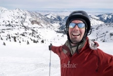 Fun skier in ski paradise 이미지 (96698249) - 게티이미지뱅크 Fun skier in ski paradise