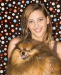 Caucasian teen female holding Pomeranian dog. 이미지 (126408214) - 게티이미지뱅크 Caucasian teen female holding Pomeranian dog.