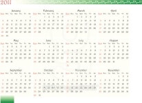 Decorated calendar of 2011 이미지 (96094257) - 게티이미지뱅크 Decorated calendar of 2011