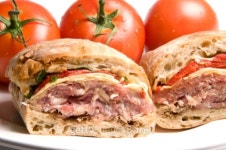 gourmet sandwich on ciabatta bread 이미지 (99437870) - 게티이미지뱅크 gourmet sandwich on ciabatta bread