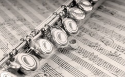 Flute on Hand Written Music 이미지 (147256853) - 게티이미지뱅크 Flute on Hand Written Music