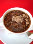 white cup of coffee with spoon on red background 이미지 (99422510) - 게티이미지뱅크 white cup of coffee with spoon on red... 
