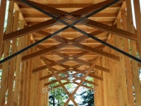 Open roofing trusses on new construction project 873A 이미지 (100479505) - 게티이미지뱅크 Open roofing trusses on new... 