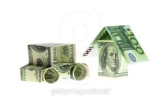 The car and the house made of Dollars and euro 이미지 (101858071) - 게티이미지뱅크 The car and the house made of Dollars and euro