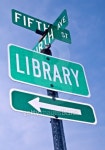 Library directional road sign 이미지 (101098625) - 게티이미지뱅크 Library directional road sign