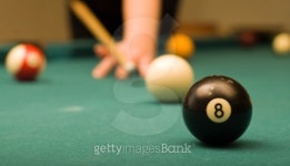 Billiard game (black ball in focus) 이미지 (100242480) - 게티이미지뱅크 Billiard game (black ball in focus)