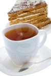 black tea cup and piece of honey cake 이미지 (95474236) - 게티이미지뱅크 black tea cup and piece of honey cake