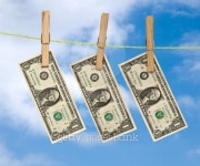 Dollar banknotes drying after laundry on rope 이미지 (101171198) - 게티이미지뱅크 Dollar banknotes drying after laundry on rope