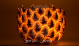 Lamp for candle made from pineapple peel 이미지 (100433345) - 게티이미지뱅크 Lamp for candle made from pineapple peel