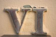 Roman numeral VI 이미지 (100410599) - 게티이미지뱅크 Roman numeral VI