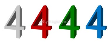 3D digits_4 이미지 (95052081) - 게티이미지뱅크 3D digits_4