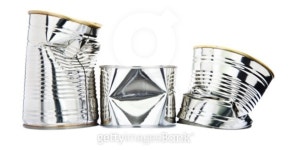 Three damaged tin cans 이미지 (91813492) - 게티이미지뱅크 Three damaged tin cans