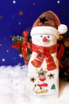 New Year card with snowman-candlestick 이미지 (94075551) - 게티이미지뱅크 New Year card with snowman-candlestick