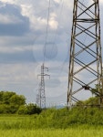 The Tower of electric power line at solar year day 이미지 (137430270) - 게티이미지뱅크 The Tower of electric power line at... 