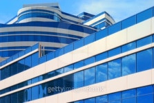 Modern office building with blue glass windows 이미지 (92079289) - 게티이미지뱅크 Modern office building with blue glass windows
