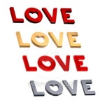 Love with heart isolated on the white background 이미지 (100287206) - 게티이미지뱅크 Love with heart isolated on the white... 
