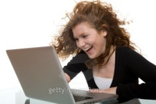 Fun and joy with computer and the Internet 이미지 (100388556) - 게티이미지뱅크 Fun and joy with computer and the Internet