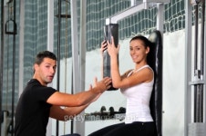 woman in fittness club with trainer 이미지 (100129241) - 게티이미지뱅크 woman in fittness club with trainer