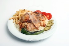 chicken doner kebab on rice 이미지 (105188522) - 게티이미지뱅크 chicken doner kebab on rice