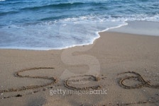 Sea wrtitten on the sand 이미지 (146730871) - 게티이미지뱅크 Sea wrtitten on the sand
