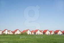 New cottages and blue sky 이미지 (160112643) - 게티이미지뱅크 New cottages and blue sky