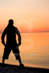 Man watching Sun rise over the Sea 이미지 (93222227) - 게티이미지뱅크 Man watching Sun rise over the Sea
