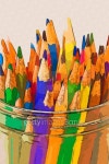Color  pencils in a jar drawing style 이미지 (101091886) - 게티이미지뱅크 Color  pencils in a jar drawing style