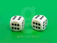 Two gambling dices - only six 이미지 (91517789) - 게티이미지뱅크 Two gambling dices - only six