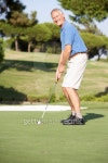 Senior Male Golfer On Golf Course Putting On Green 이미지... 게티이미지뱅크 Senior Male Golfer On Golf Course Putting On Green