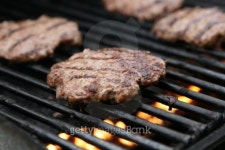 Perfectly grilled burger at summer BBQ 이미지 (160098839) - 게티이미지뱅크 Perfectly grilled burger at summer BBQ
