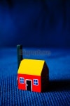 Home figurine model house yellow red blue background 이미지 (182661674) - 게티이미지뱅크 Home figurine model house yellow red... 