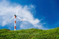 wind turbine in green hill 이미지 (176836351) - 게티이미지뱅크 wind turbine in green hill