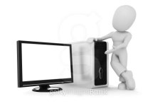 3d man revealing a new pc 이미지 (146901547) - 게티이미지뱅크 3d man revealing a new pc