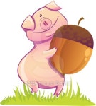 piglet with an acorn 이미지 (148148253) - 게티이미지뱅크 piglet with an acorn