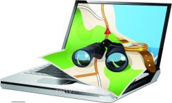 gps navigation on laptop 이미지 (153432536) - 게티이미지뱅크 gps navigation on laptop