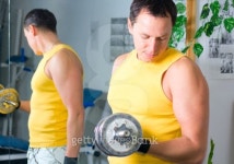 Man training in fitness center 이미지 (153785625) - 게티이미지뱅크 Man training in fitness center