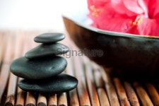 Balanced massage stones in spa setting 이미지 (182447096) - 게티이미지뱅크 Balanced massage stones in spa setting