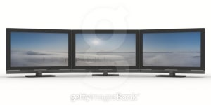 Three TV on white background. Isolated 3D image 이미지 (101329226) - 게티이미지뱅크 Three TV on white background. Isolated 3D... 